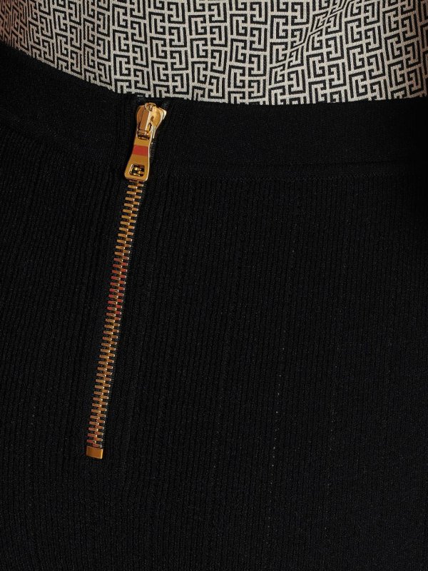 Balmain: Knee length skirts & Midi online - High waist buttoned mini skirt