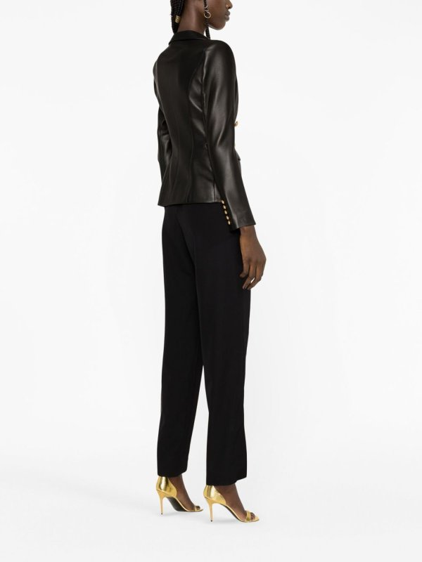 The Best Shops Balmain: Lederjacken - Lederjacke - Schwarz
