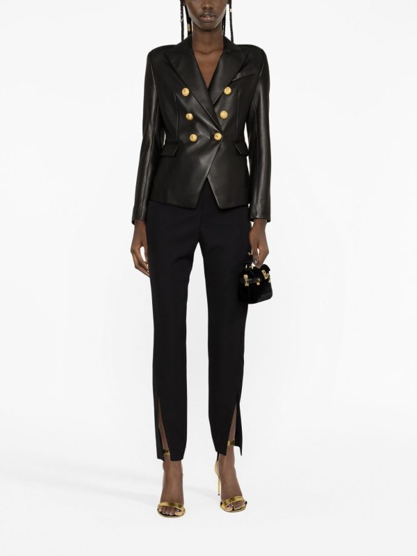 Lederjacke - Schwarz shop online: Balmain