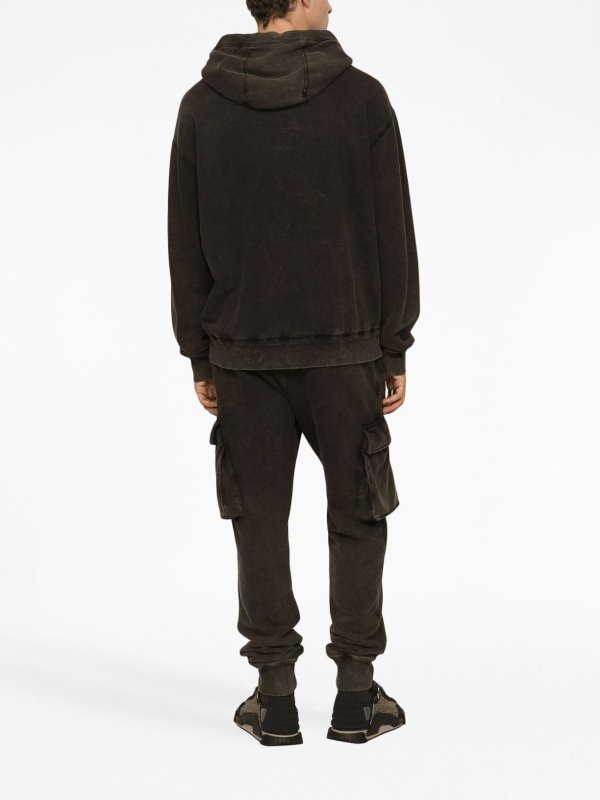 DOLCE & GABBANA: Felpe e maglie online - Felpa con cappuccio in cotone con zip