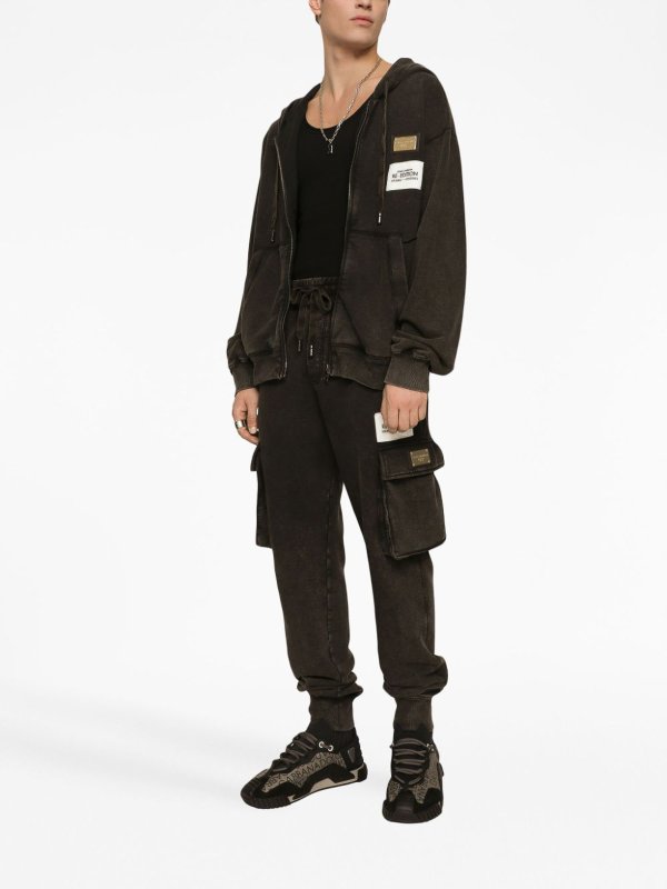 DOLCE & GABBANA buy online Felpa con cappuccio in cotone con zip