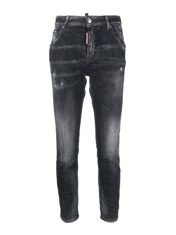 DSQUARED2: Jeans Rectos - Vaqueros Rectos - Negro