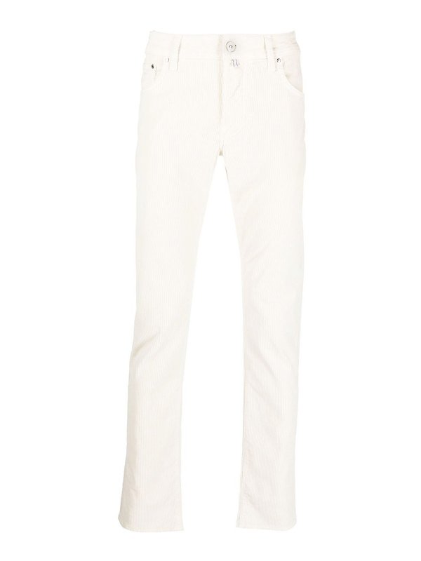 JACOB COHEN: straight leg jeans - Nick slim fit corduroy trousers
