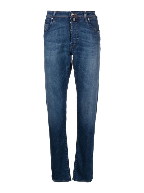 JACOB COHEN: straight leg jeans - Bard slim fit denim jeans