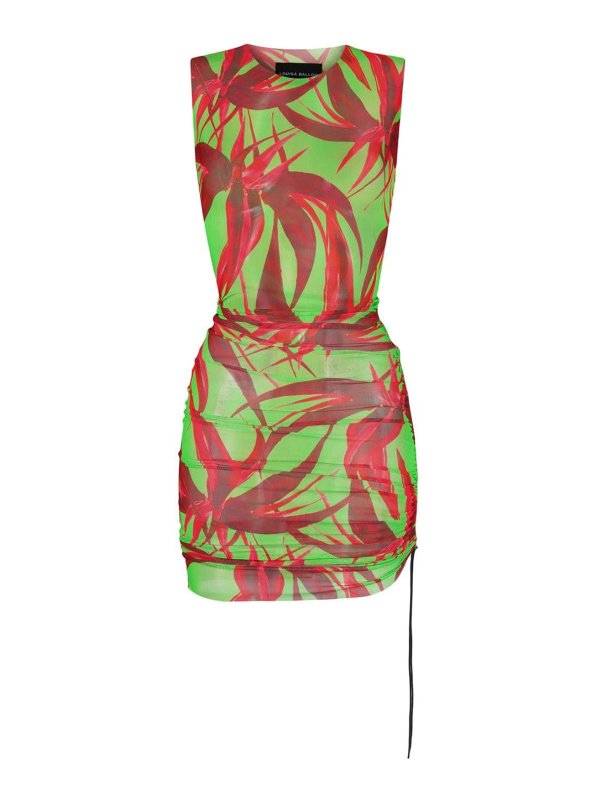 LOUISA BALLOU: ニーレングスドレス - 膝丈ドレス - 緑