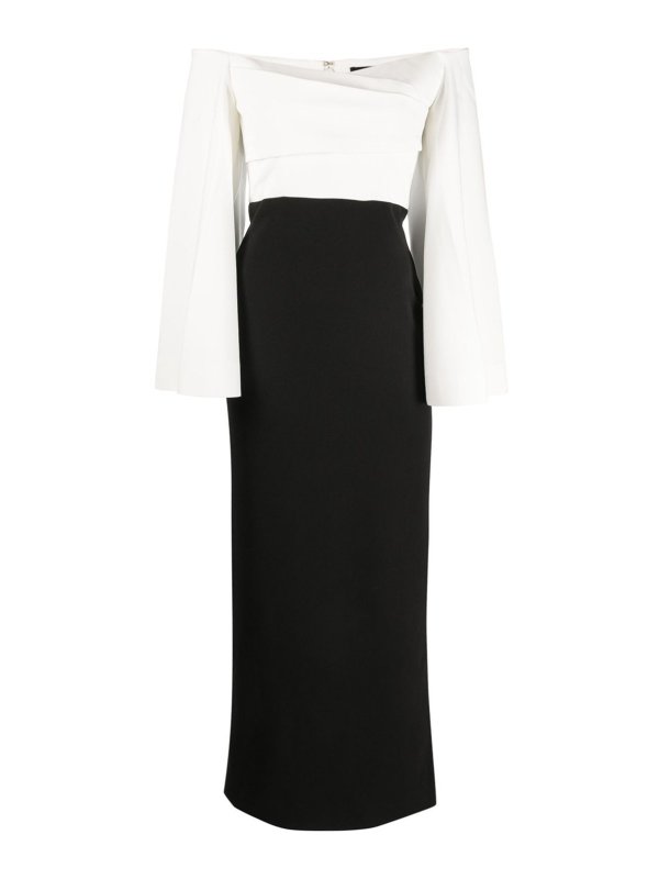 SOLACE LONDON: Knielange Kleider - Knielanges Kleid - Weiß