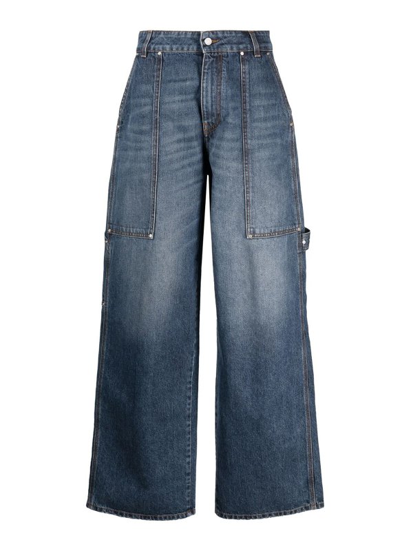 STELLA McCARTNEY: straight leg jeans - Wide leg denim jeans