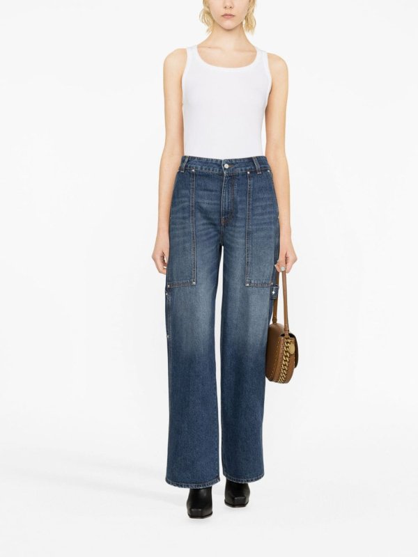 The Best Shops STELLA McCARTNEY: straight leg jeans - Wide leg denim jeans