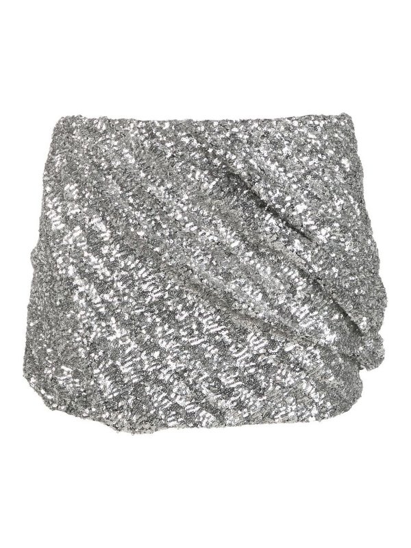 The Attico: Knee length skirts & Midi - Sequin mini skirt
