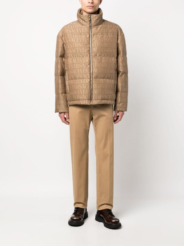 The Best Shops VERSACE: padded jackets - Logo all over down jacket