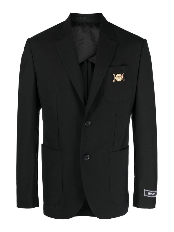 VERSACE: Vestes de costume - Blazer - Noir