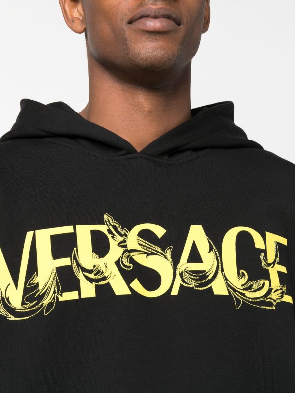 VERSACE buy online Logo fleece hoodie