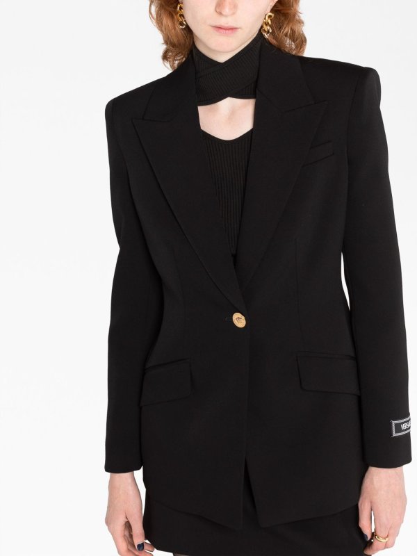 The Best Shops VERSACE: blazers - Single-breasted wool jacket
