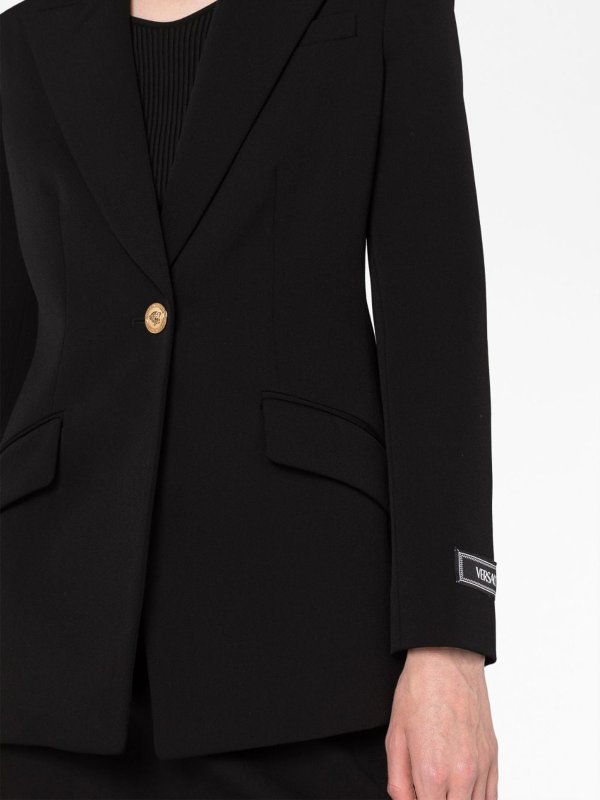 Single-breasted wool jacket shop online: VERSACE