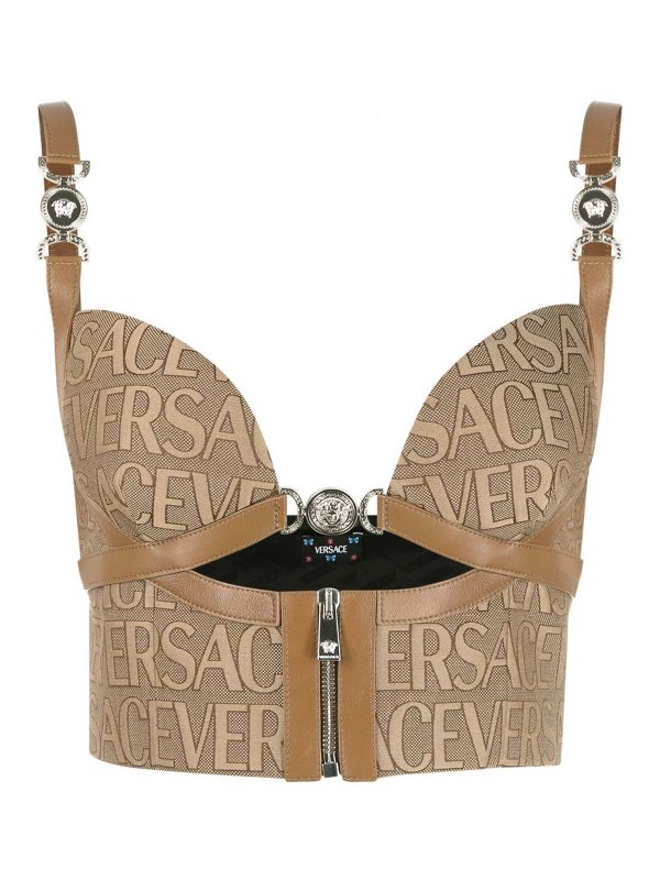 VERSACE: Tops und Tank Tops - Top - Beige