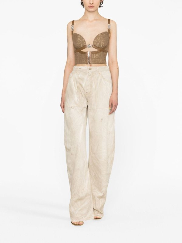 VERSACE: Tops und Tank Tops online - Top - Beige