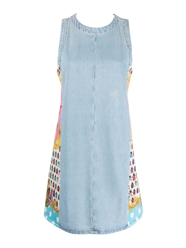 VERSACE: ニーレングスドレス - 膝丈ドレス - ブルー