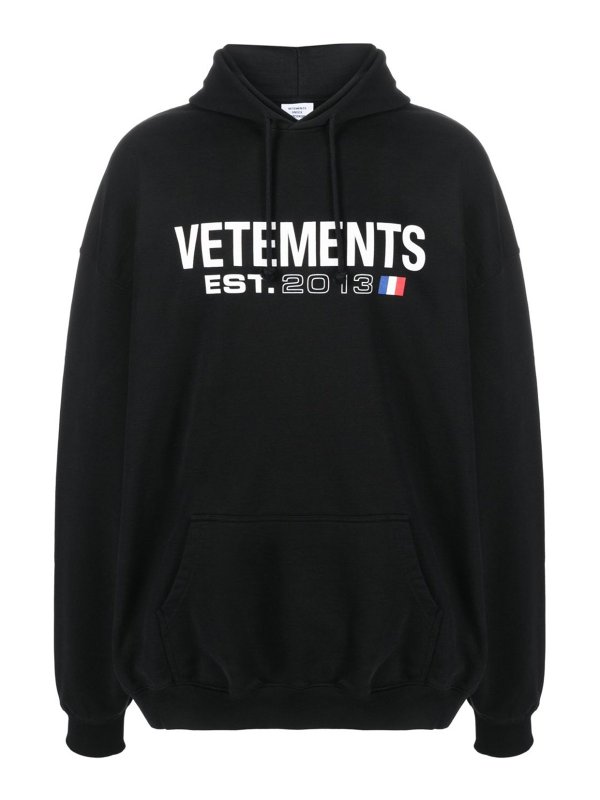 VETEMENTS: Sweatshirts & Sweaters - Logo cotton hoodie