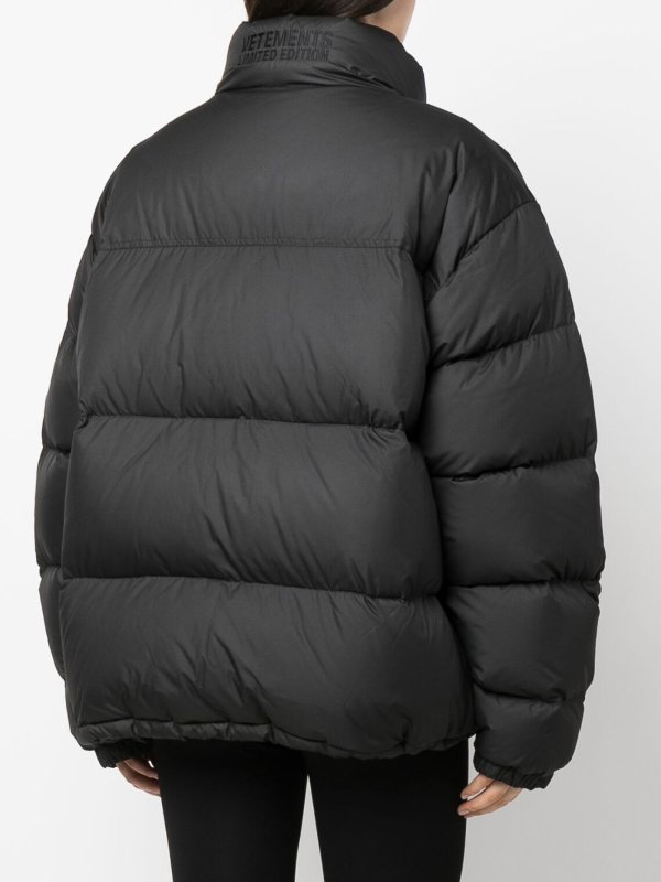 VETEMENTS: bombers online - Logo puffer bomber jacket