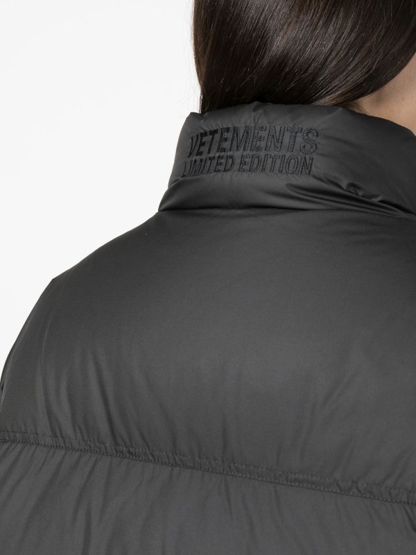 The Best Shops VETEMENTS: bombers - Logo puffer bomber jacket
