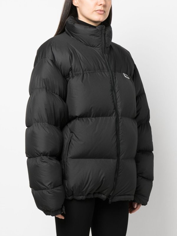 Logo puffer bomber jacket shop online: VETEMENTS