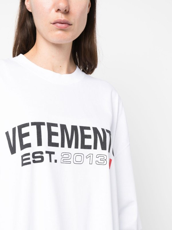 T-shirts Vetements - Logo cotton t-shirt - UE54TR100WDWHITE