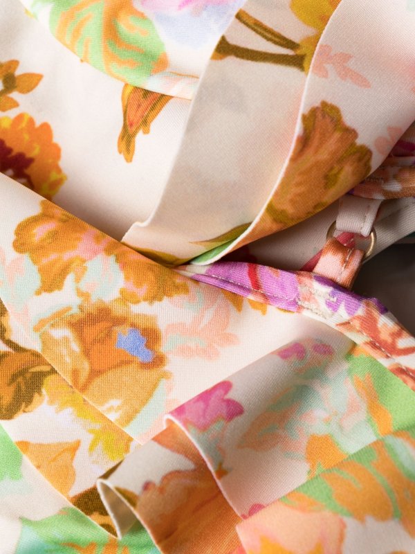 The Best Shops ZIMMERMANN: one-piece - Floral print one-piece swimsuit