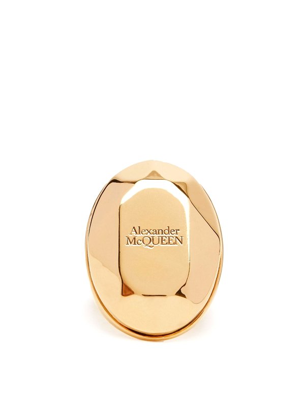ALEXANDER MCQUEEN: Rings - Stone logo ring