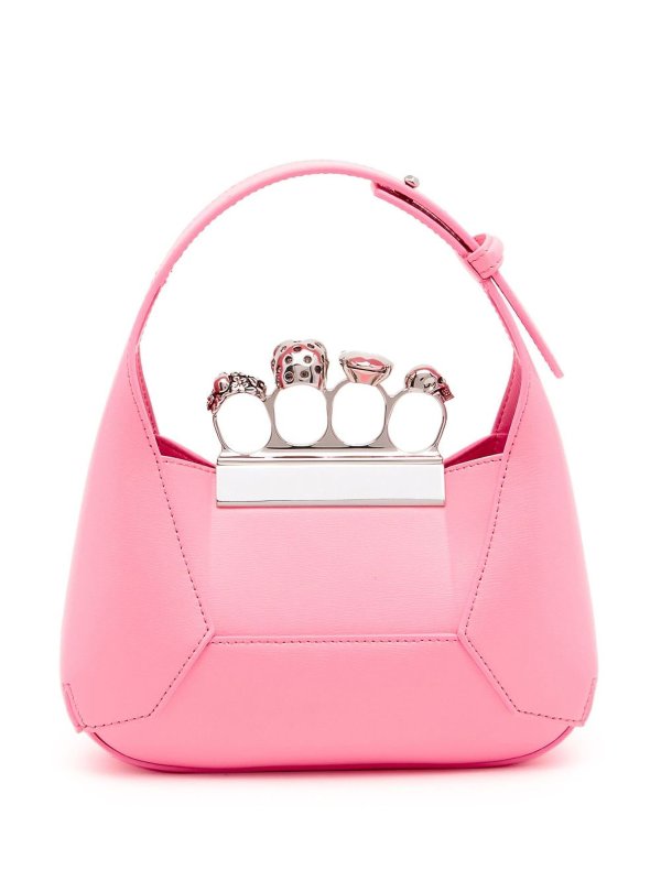The Best Shops ALEXANDER MCQUEEN: totes bags - The jewelled hobo mini leather shoulder bag