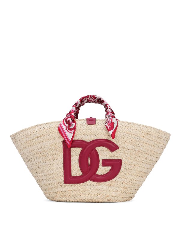 DOLCE & GABBANA: totes bags - Kendra large straw tote bag