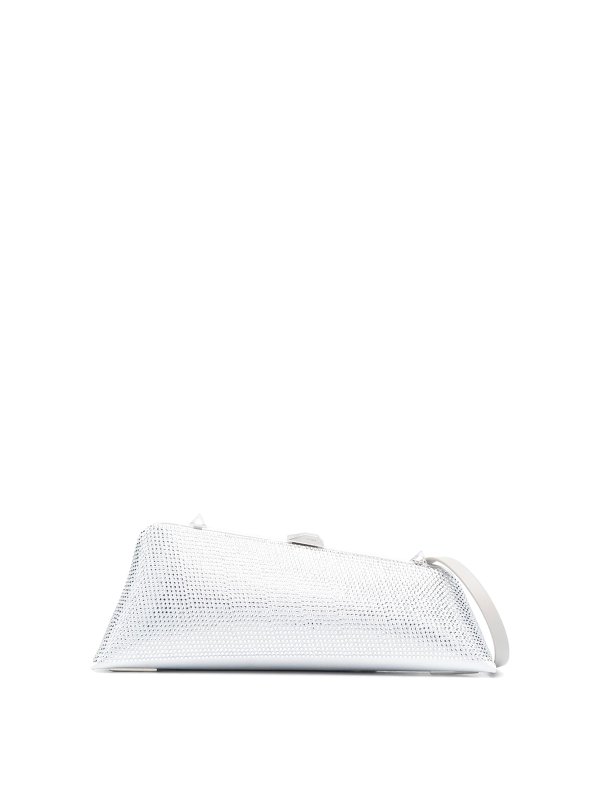 The Attico: clutches - Long night satin clutch bag