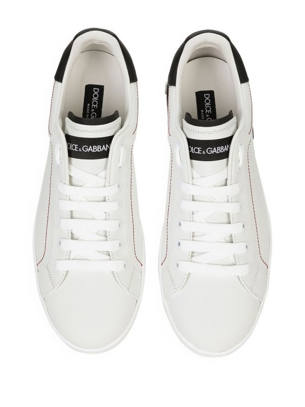Portofino leather sneakers shop online: DOLCE & GABBANA