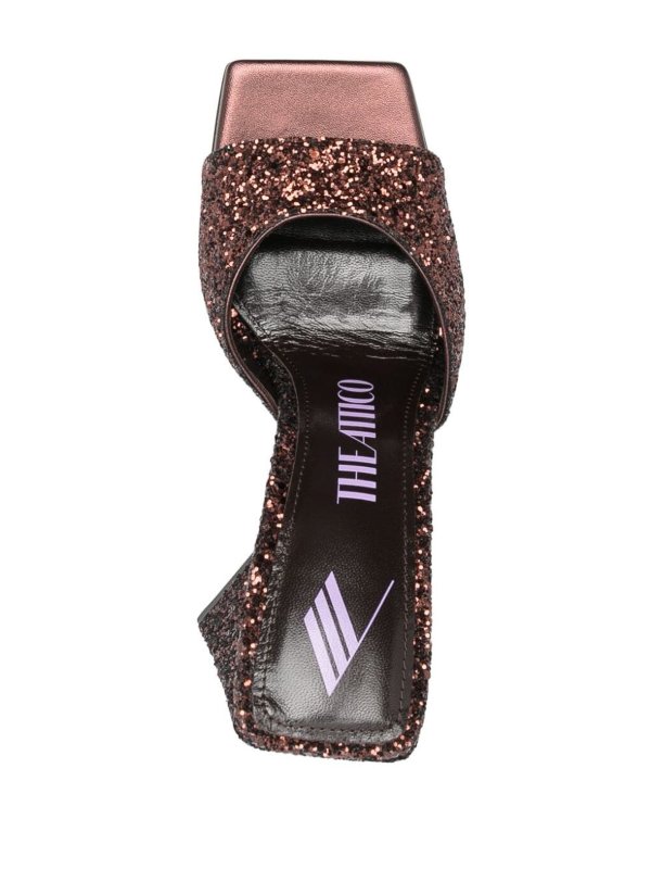 Devon glittered mules shop online: The Attico