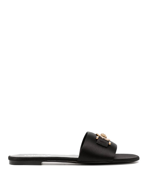 VERSACE: Sandalias - Sandalias - Negro
