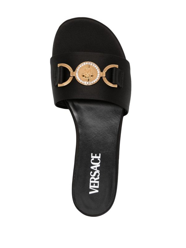 VERSACE: Sandalias online - Sandalias - Negro