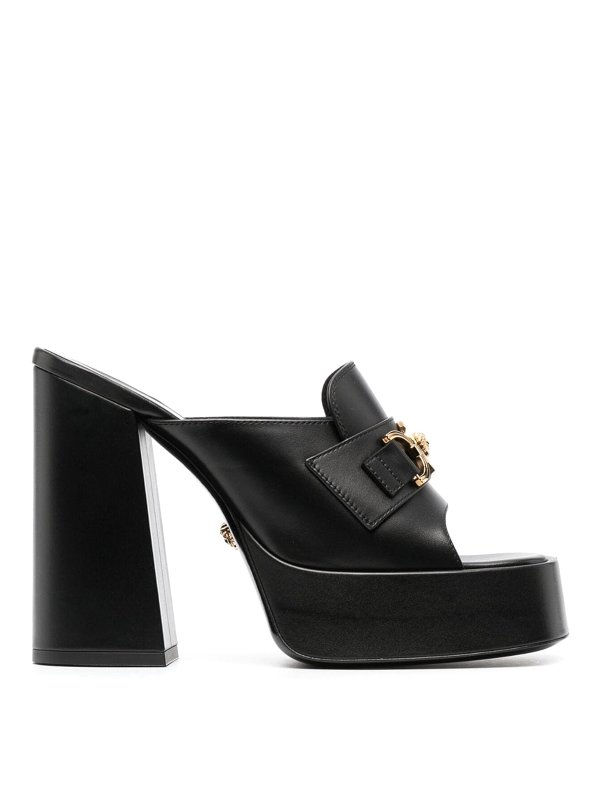 VERSACE: Mules - Mules - Noir