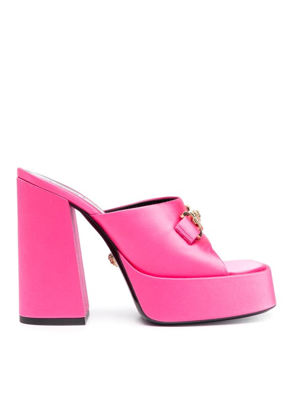 VERSACE: mules shoes - Medusa aevitas platform mules