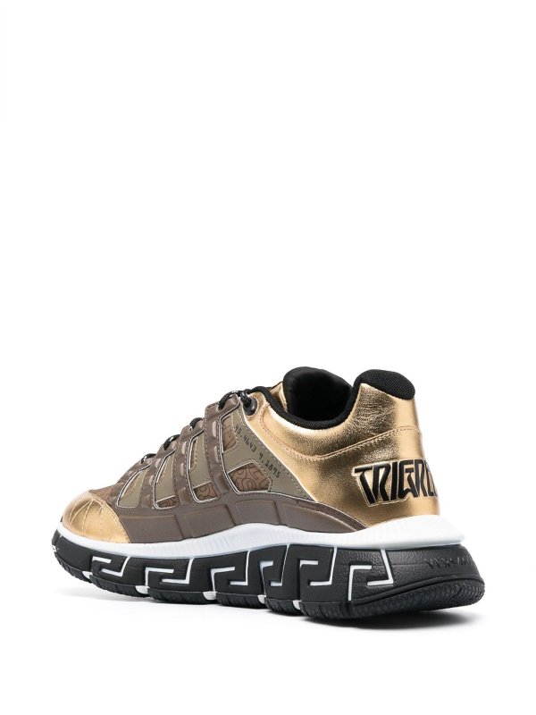 Trigreca leather sneakers shop online: VERSACE