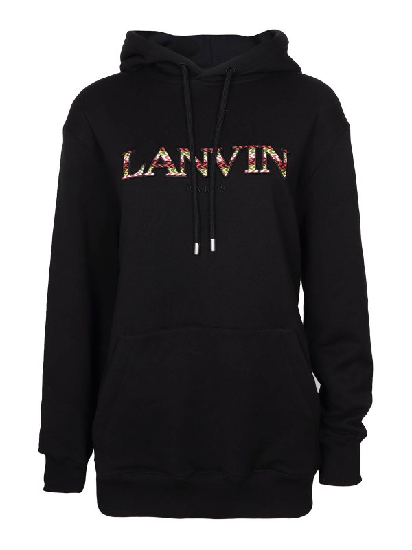 LANVIN: Felpe e maglie - Lanvin felpa hoodie in cotone con logo