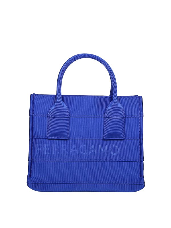 SALVATORE FERRAGAMO: トートバッグ - トートバッグ - ブルー