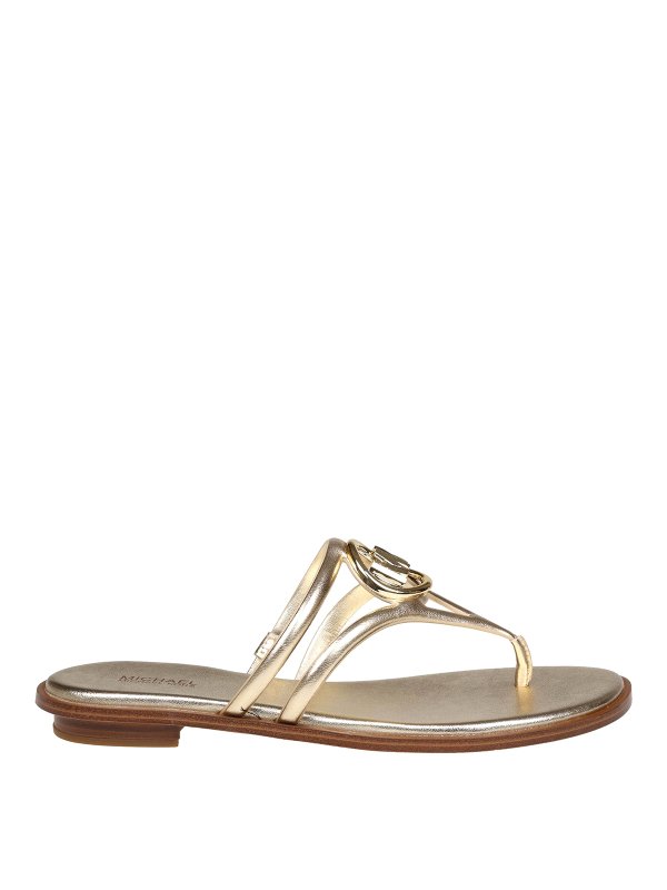 MICHAEL KORS: サンダル - フラットシューズ - メタル