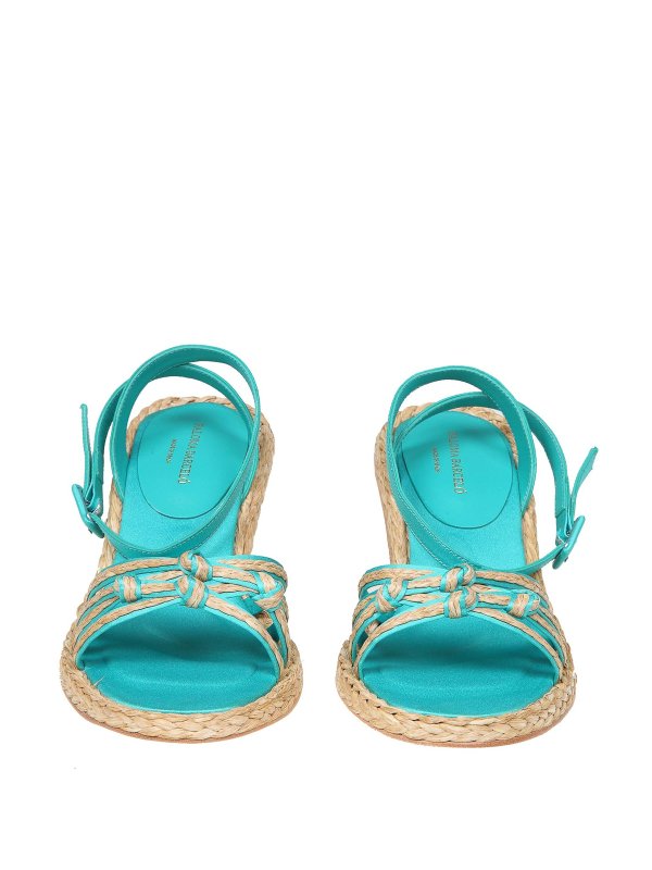 Paloma Barcelò: sandals online - Ruby sandal in satin and raffia