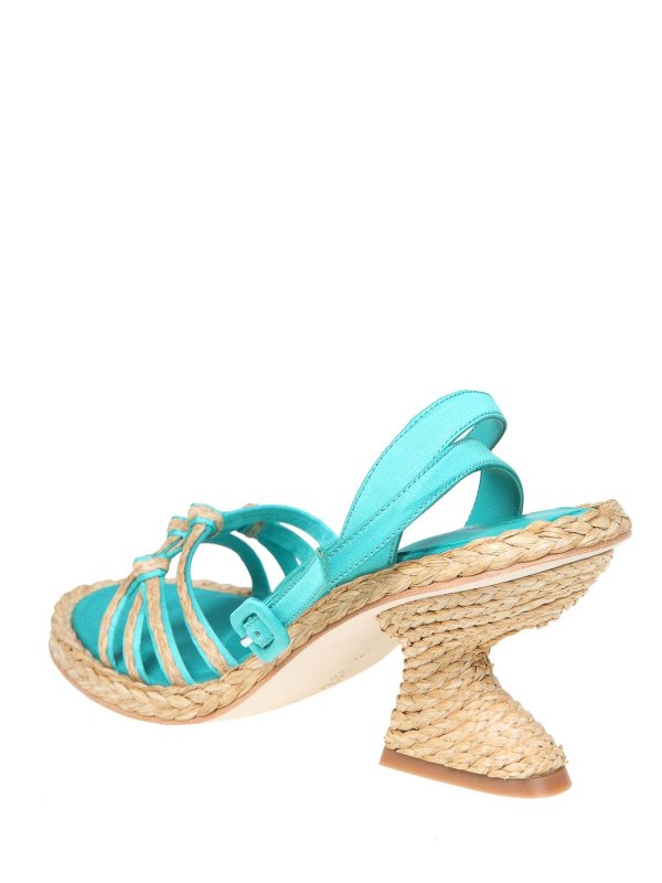 The Best Shops Paloma Barcelò: sandals - Ruby sandal in satin and raffia