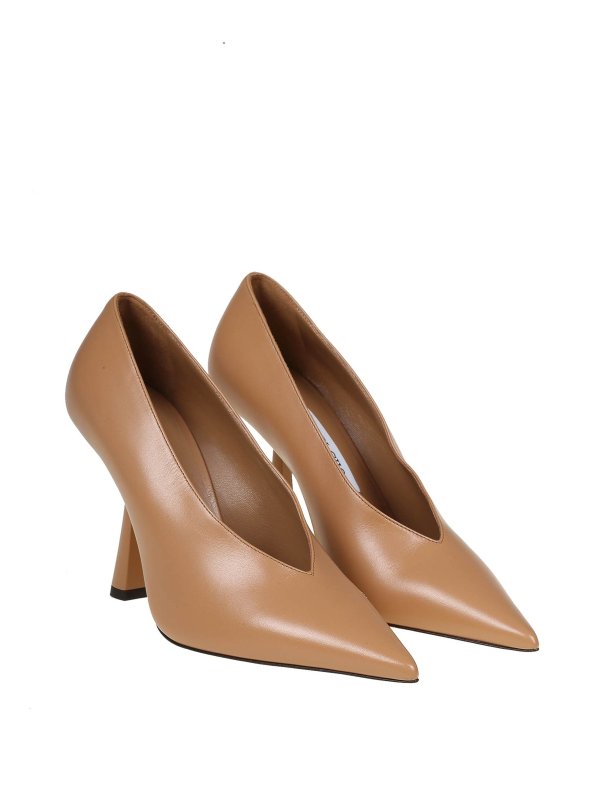 JIMMY CHOO: court shoes online - Jimmy choo pump in biscuit color leather