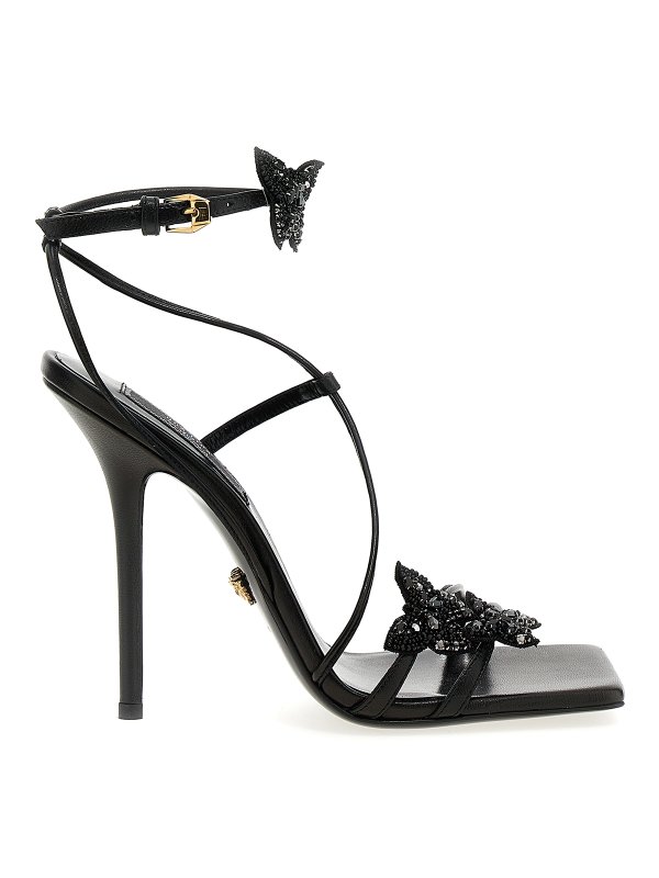 VERSACE: sandals - La vacanza crystal and butterfly sandals