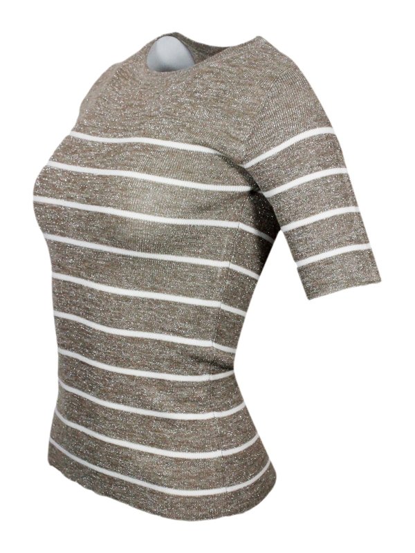 BRUNELLO CUCINELLI: Pull col rond online - Pull Col Rond - Beige