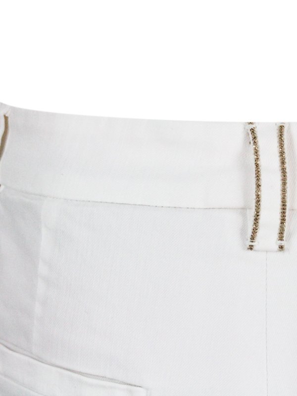 Brunello cucinelli trousers white shop online: BRUNELLO CUCINELLI