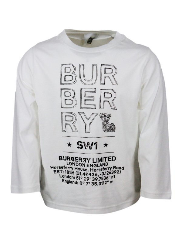 BURBERRY: Tシャツ - Tシャツ - 白