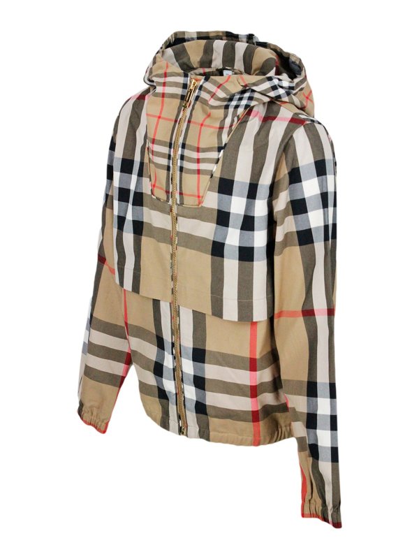 BURBERRY: short coats online - Burberry jackets beige