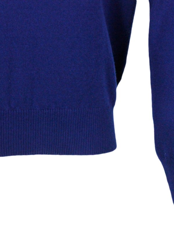 Rundhalspullover - Blau shop online: COLOMBO